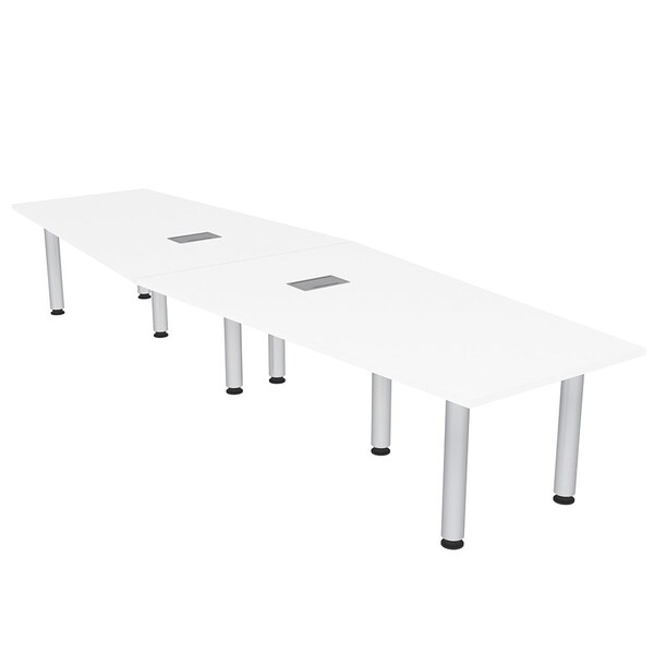 Skutchi Designs 45 in W, 120 in L, 29 in H, Engineered Wood Top, White H-HEXIR46119PT-09-EL - main